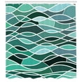 thumbnail image 3 of Ambesonne Seafoam Shower Curtain, Stained Glass Composition, 69"Wx84"L, Multicolor, 3 of 3