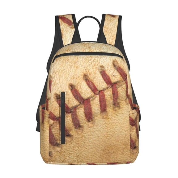 Defioc Vintage Baseball Pattern Travel Laptop Backpack,Lightweight Backpack Travel Hiking Daypack Backpack Work Bag for Men Women