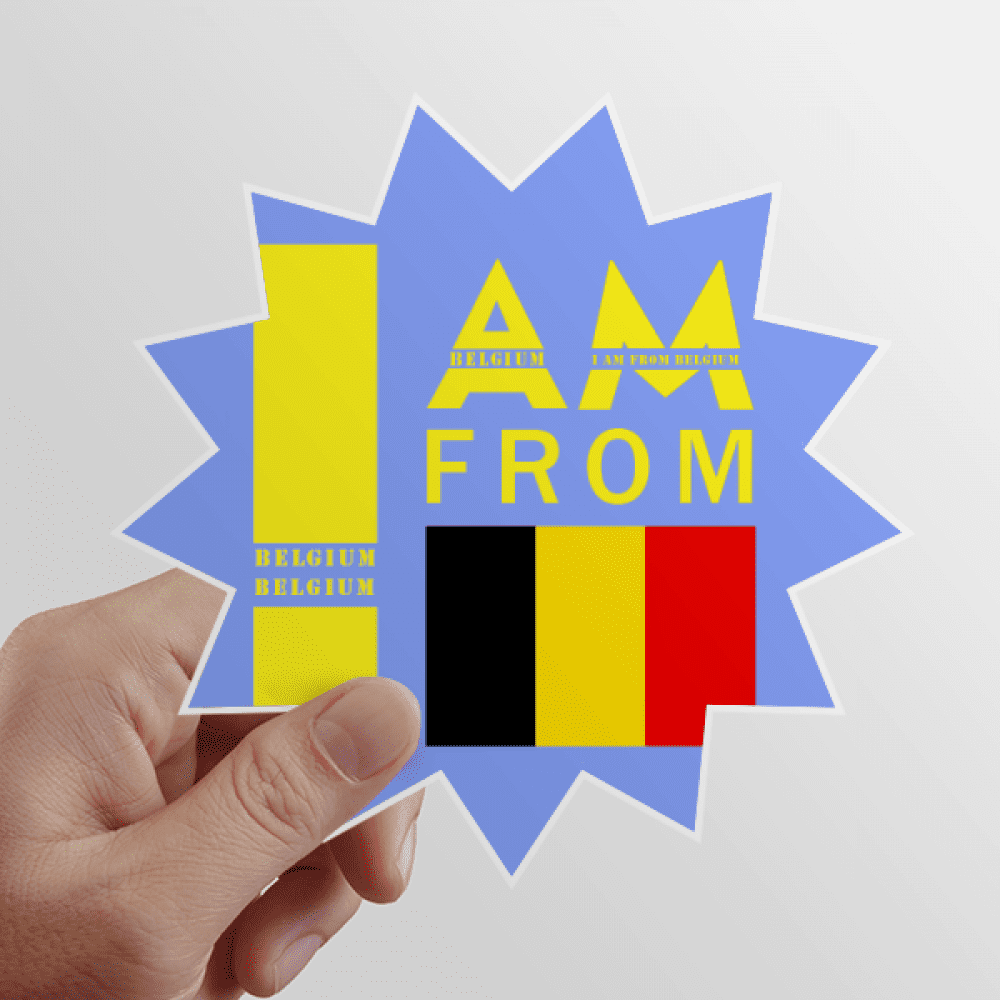 Vnlo Pegatna Calcomanía Redonda Bandera Belga Bélgca BE BEL | EBay