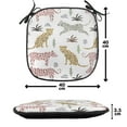 thumbnail image 4 of Animal Print Chair Seating Cushion Set of 6, Cartoon Pattern of Leopards, Seat Pads for Office with Anti-slip Backing, 16"x16", White Multicolor, by Ambesonne, 4 of 7