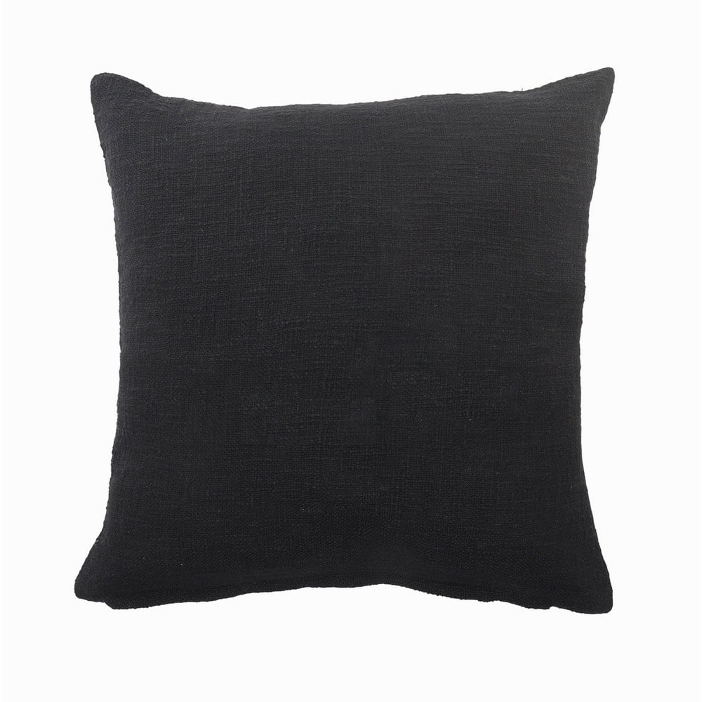 Ox Bay Overlap Diamond Geometric Tufted Cotton Throw Pillow, Black / White, 20 in.