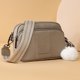 thumbnail image 1 of Monedero para mujer bolso bandolera de viaje de cuero auténtico bolso informal con colgante, 1 of 9