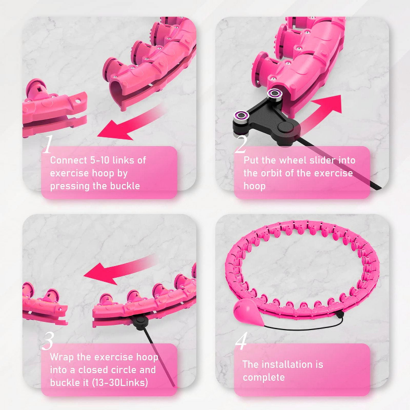 Arsvita Quiet Weighted Hula Hoops Detachable Hoops, Smart