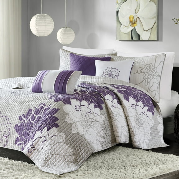 Home Essence Jane 6 Piece Cotton Quilted Coverlet Set