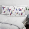 thumbnail image 3 of Red Purple Diamond Pillow Covers, Linen Long Throw Pillow Case, Modern Geometric Middle Century Retro Holiday Pillow Protector Decorative Cushion Cover for Living Room/Bedroom 12" x 20", 3 of 8