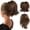 Brown1, variant on Curly Claw Clip Ponytail Extension for Women, Natural Looking Human Hair Wig for Daily Styling & Wear(Brown1,20cm / 7.87 in)
