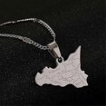 thumbnail image 3 of Stainless Steel Map of Sicilia Necklace Pendants Sicilia Fashion Women Charm Jewelry_c*, 3 of 5