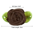 thumbnail image 2 of Uxcell 15mm Tiny Satin Ribbon Rose Fabric Flowers Embellishments Rosettes Applique Coffee 200 Pcs, 2 of 6