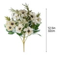thumbnail image 3 of Honeeladyy 12.5in White Artificial Flowers Outdoor UV Resistant Fake Silk Flowers for Wedding Centerpieces Bouquets DIY Floral Decor Home Decoration with Stems, 3 of 8