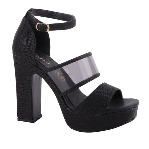 674-36 Sandalia Dama Mujer Negro Tacón 10 cm Cklass 674-36