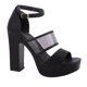 thumbnail image 1 of 674-36 Sandalia Dama Mujer Negro Tacón 10 cm Cklass 674-36, 1 of 2