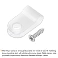 thumbnail image 4 of R-Type Cable Clip Wire Clamp, 5.3mm 0.21 Inch Nylon Clips White 200Pcs, 4 of 5