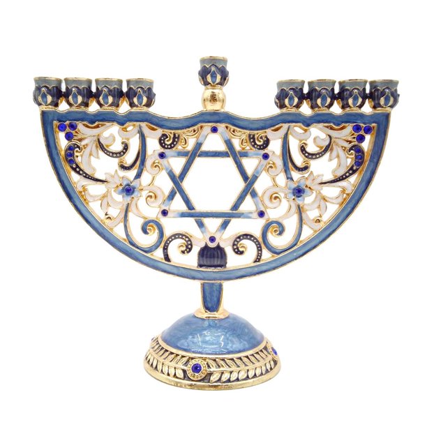 Cateissary European Style Retro Hanukkah Menorah Supplies Ornaments Iluminación y accesorios Escribe un