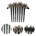 thumbnail image 3 of Unique Bargains 1 Pc Women's Crystal Plum Blossoms Side Comb for Parties Blue Gray Plastic, 3 of 4