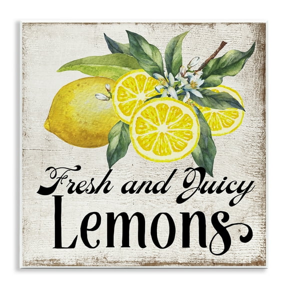 Stupell Industries Fresh & Juicy Lemons Food & Beverage Painting Unframed Art Print Wall Art, 12 x 12
