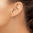thumbnail image 2 of Auriga Fine Jewelry 925 Sterling Silver Double Heart Threader Earrings for Women, 2 of 6