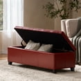 thumbnail image 2 of Dasun Storage Ottoman, Red, 2 of 5