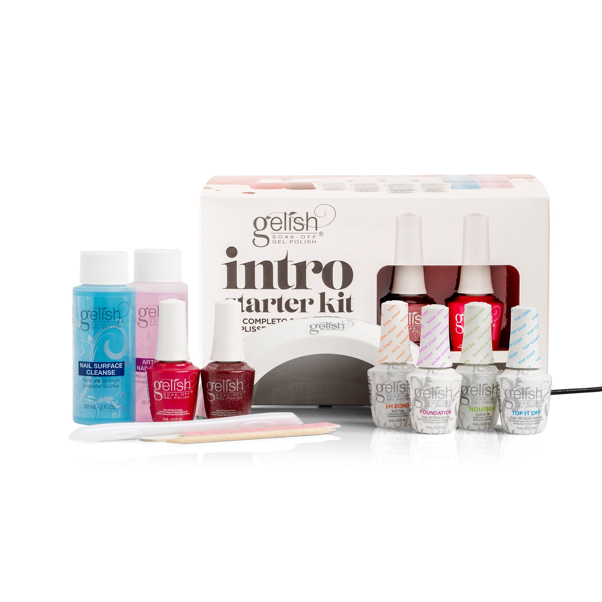 Gelish Intro Starter Kit with LED Light Soak Off Remover and Gel Nail