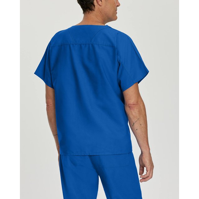 Landau Essentials Haut Médical Col en V : 1 Poche, Réversible, Unisexe, Coupe Classique Décontractée 7502