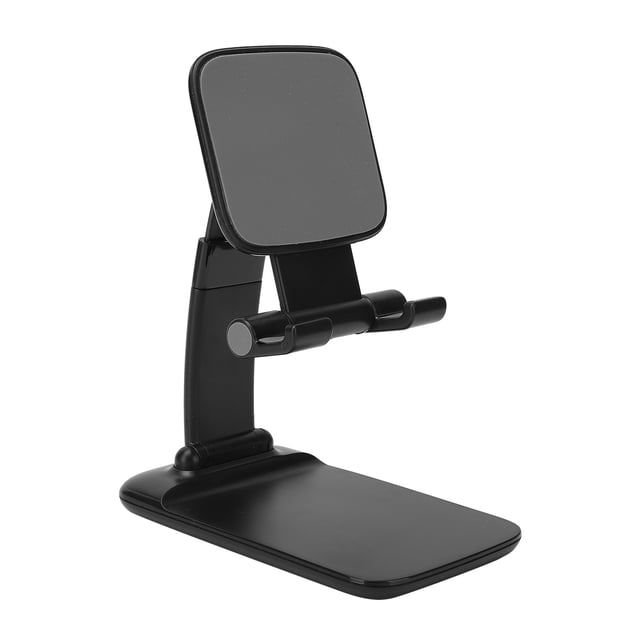 Soporte ajustable para tableta y teléfono móvil de escritorio, soporte para teléfono para reuniones en línea, Webcast, negro (plástico)