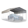thumbnail image 2 of ALEKO Galvanized Steel Carport Canopy Shelter 12W x 30L x 10H ft Grey Color, 2 of 14