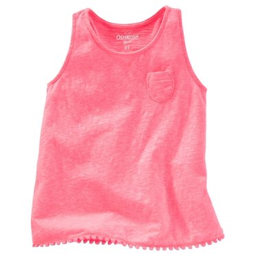 OshKosh B'gosh Débardeur à Pompons Néon pour Bébé Filles, 6 Mois