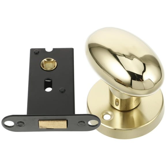 1 Set Passage Door Knobs with Hidden Door Latch and Double Deadbolt Lock for Bedroom Door Hardware in Stainless Steel