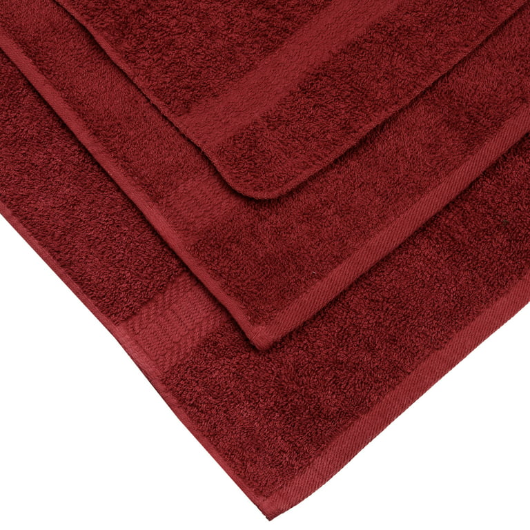 Mainstays Basic Solid 18-Piece Bath Towel Set Collection, Black 