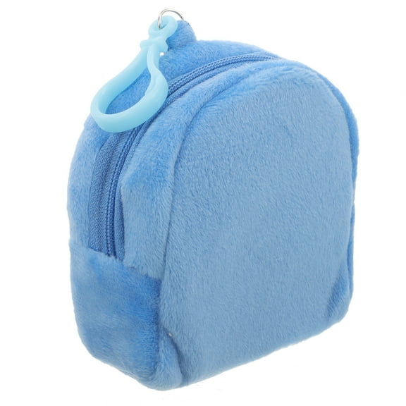 Raindrops 1Pack Blue Plush Coin Purse Holding Small Accessories for Teen Girls and Children
