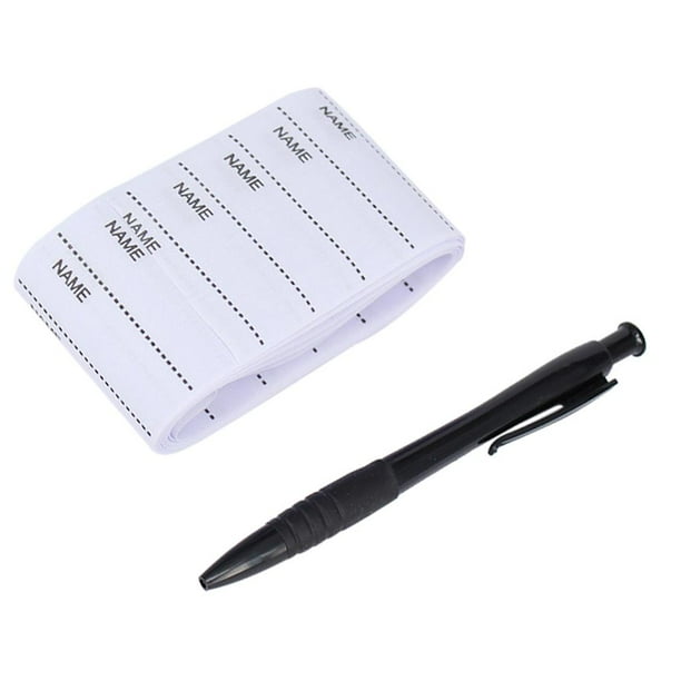 Pack of 200 White Blank Writable Name Tapes/Labels IRON-ON School Uniform Tags in Fabric Washable Sewing for Uniform Chef Uniforms Garment Accessories