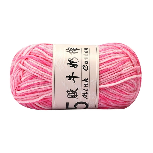 Accesorios de Muñeca de Bebé Cinco Hilos de Leche Algodón Gradiente Tejido a Mano Segmento de Muñeca de Peluche Teñido Pelota de Pelo de Bebé Ropa de Muñeca de Bebé