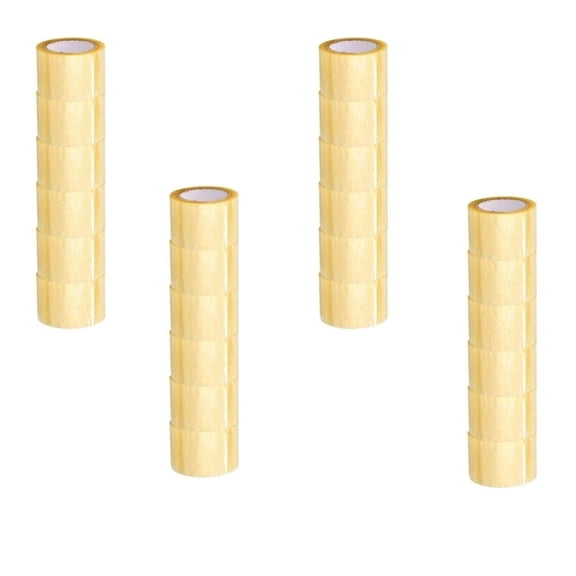 PSBM Hybrid Acrylic Tape 2.83 Inch x 110 Yards, 48 Rolls, Yellow, 1.75 Mil, Reliable Adhesive for Shipping Use