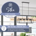 thumbnail image 2 of Prominence Home Sitka 4 Light Kitchen Island Linear Pendant Chandelier, Black, 2 of 9