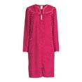 thumbnail image 5 of Lissome Women's and Women's Plus Long Sleeve Zip Front Diamond Fleece Breakfast Gown, 5 of 5
