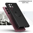 thumbnail image 4 of Liquid Silicone Ring Holder Case Kickstand Shockproof Cover Compatible With Samsung Galaxy S23 Ultra Plus, 4 of 5