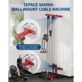 thumbnail image 4 of JoanKaren Wall Mount Cable Crossover Machine,Pulley Tower Functional Trainer with 19-Position Dual Pulley Crossover & LAT Pull Down System,Adjustable Footplate,Space Saving Fitness Equipment, 4 of 7