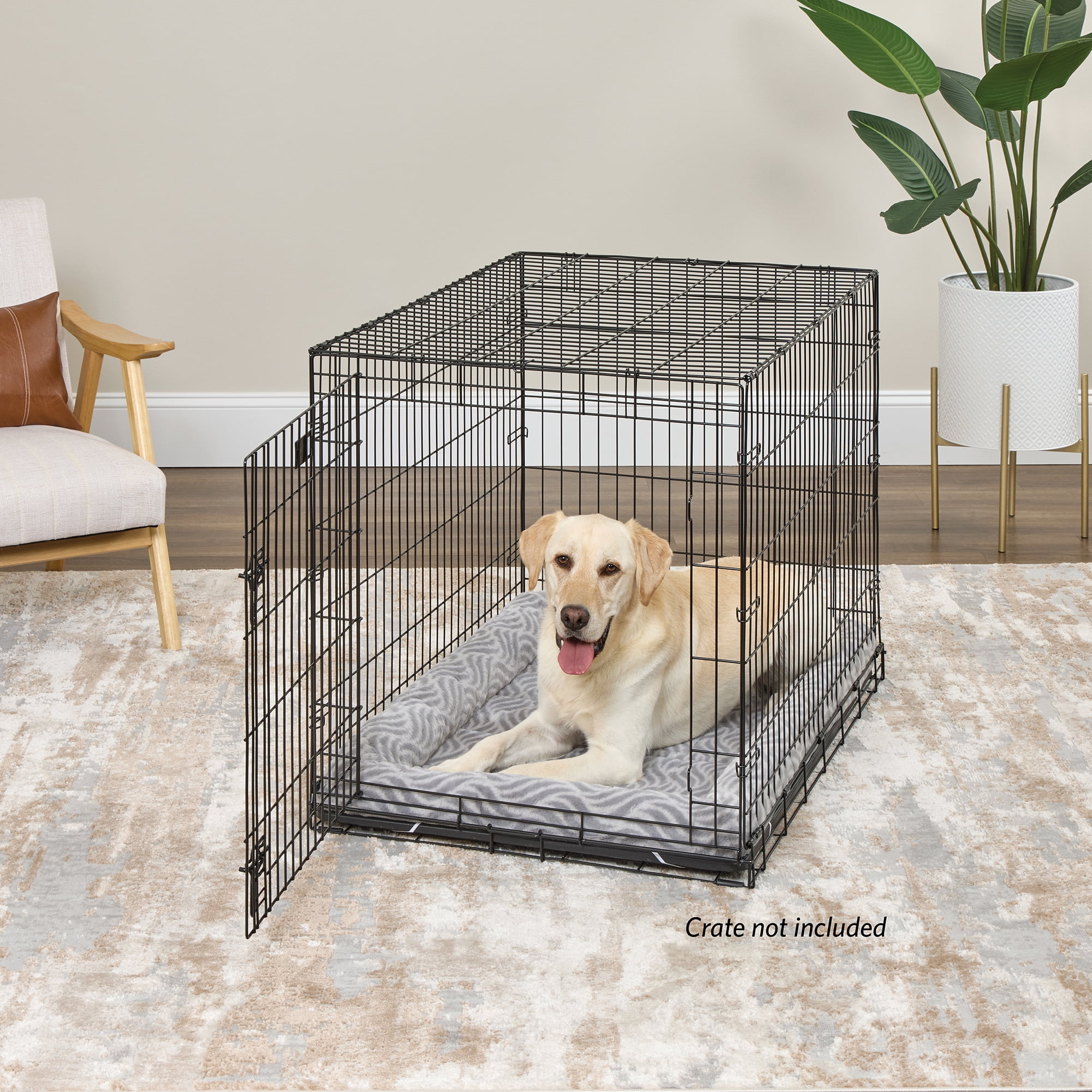 MidWest Homes for Pets 42 inch Gray Wave Pet Bed for Large Dogs with slip resist bottom