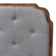 thumbnail image 3 of Baxton Studio Shanti Gray Fabric and Walnut Brown Wood King Size Headboard, 3 of 8