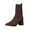 #041-Brown, variant on Roncen Women's Casual Suede Ankle Boots - Versatile Chunky Heel Pointed Toe with Thick Sole​​ Sole for Elevated Comfort in Autumn Winter, Edgy Style