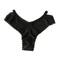 thumbnail image 1 of Gibobby Tangas de mujer Ropa interior de mujer Bragas de encaje sexy Estiramiento Hipster Calzoncillos Ropa interior Señora Ropa interior(Negro,XL), 1 of 3