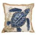 thumbnail image 3 of SARO 5440.NB20S 20 in. Neptunian Square Sea Turtle Filled Down Filled Throw Pillow - Natural, 3 of 5