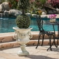 thumbnail image 4 of GDF Studio Isia Outdoor Cast Stone Garden Urn Planter, White Moss, 4 of 5