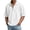 White_001, variant on Domuza Men's Waffle Polo Shirts Short Sleeve 1/4 Zip Up Collared T Shirt Fashion Casual Loose Fit Lightweight Textured Knit Pullover White 4XL