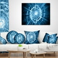 thumbnail image 4 of Designart Fractal 3D Deep Blue Spiral - Contemporary Throw Pillow - 12x20, 4 of 5