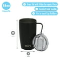 thumbnail image 4 of MIRA 18oz Coffee Mug with Handle & Lid, Stainless Steel Vacuum Insulated Tumbler, Black, 4 of 8