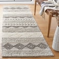 thumbnail image 2 of SAFAVIEH Natura Carly Geometric Braided Wool Runner Rug, Grey/Ivory, 2'3" x 8', 2 of 6