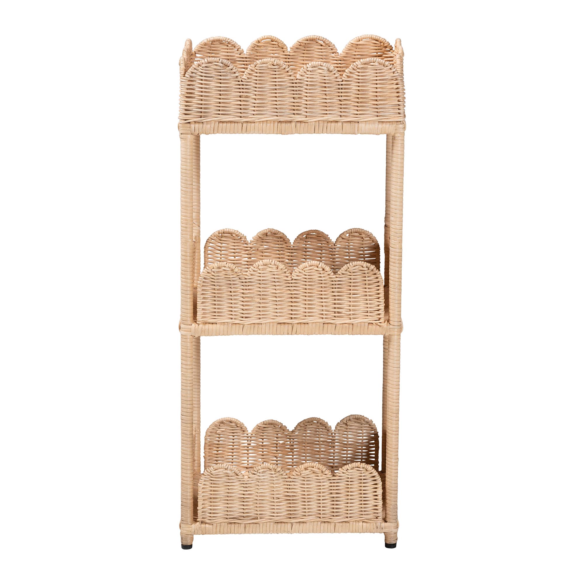 bali & pari Brooks Boho Accent Shelf, 3-Tier, Natural Brown