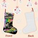 thumbnail image 3 of JoJo's Bizarre Adventure Tema: Calcetines de Navidad, fino lino blanco para colgar en escaleras y chimenea, decoración navideña para el hogar, regalo de Navidad. 45cm × 32cm, 3 of 5