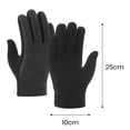 thumbnail image 6 of dianhelloya 1 Pair Women Winter Cycling Gloves Thickened Color Matching Elastic Warm Five Fingers Windproof Soft Anti-slip Wear-resistant Lady Outdoor Gloves Rose Red, 6 of 8