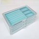 thumbnail image 1 of Organizador de joyas de 3 capas, transparente, para guardar pendientes y compartimentos, ideal para dormitorios y comedores, color verde., 1 of 1
